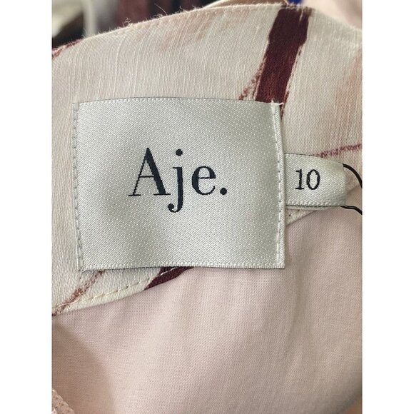 Aje Amelia Plunge‎ Blouson-Sleeve Mini Dress Size 10 - Picture 5 of 9